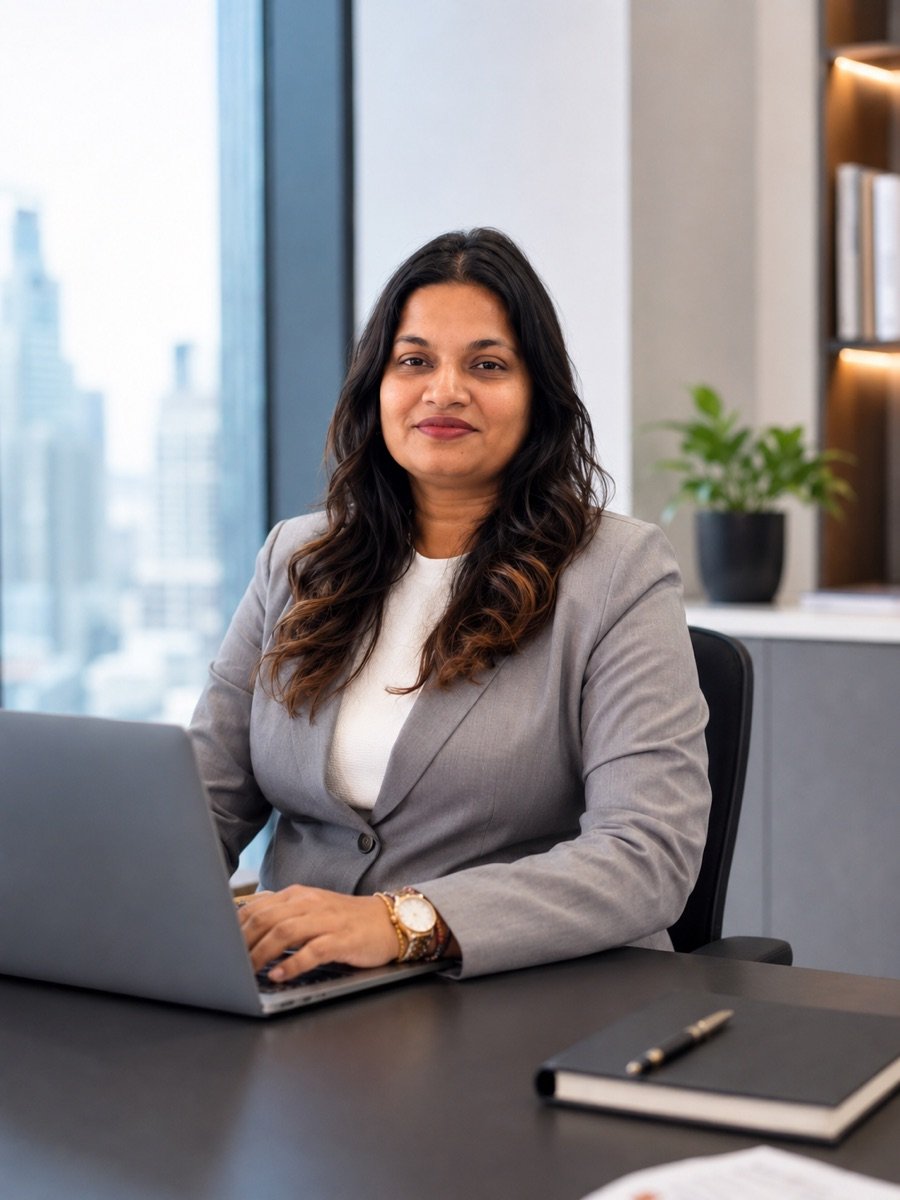 FCA Sushila Thakur at her desk